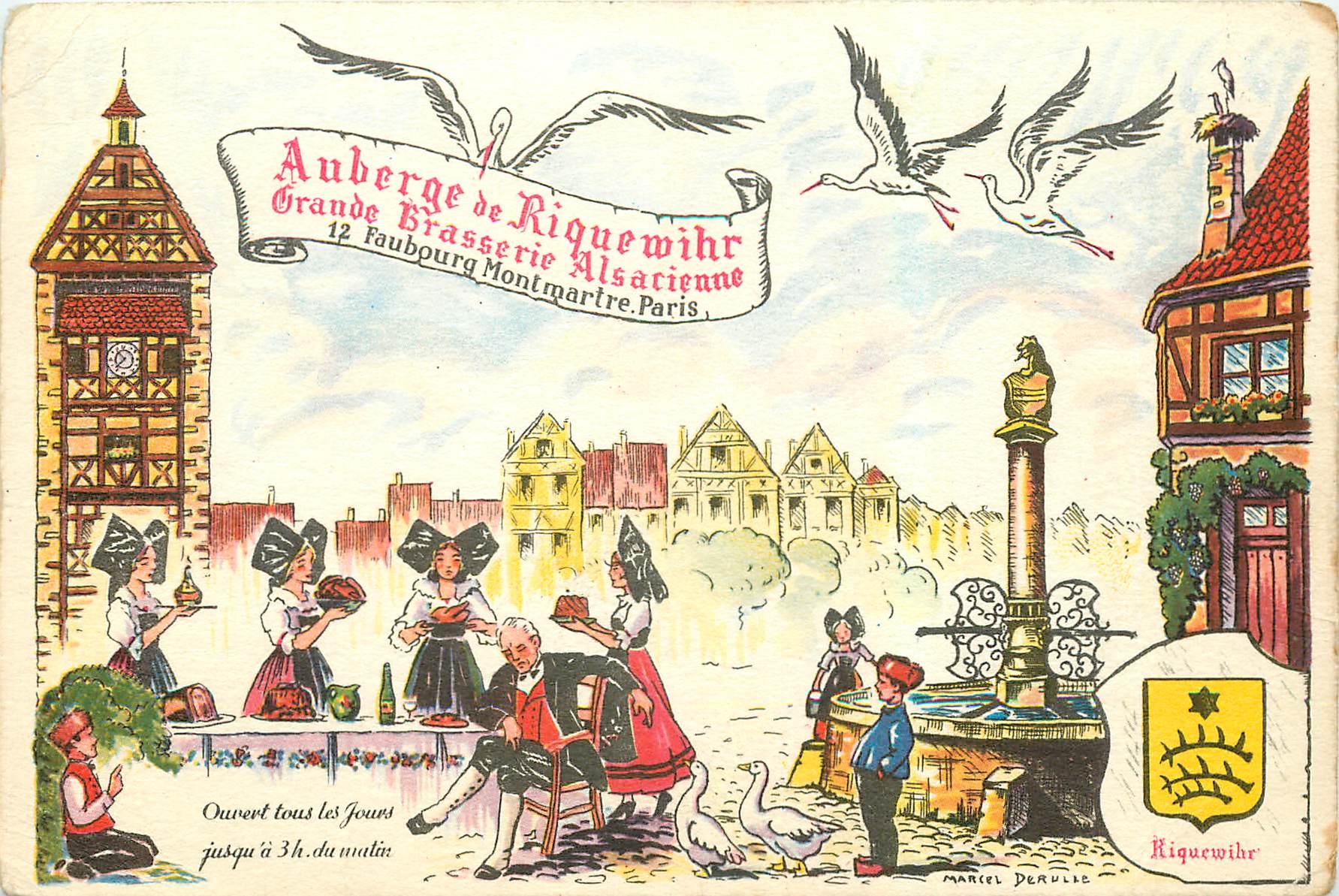 CPM Auberge de Riquewihr Grande Brasserie Alsacienne 12 Faubourg Montmartre Paris 