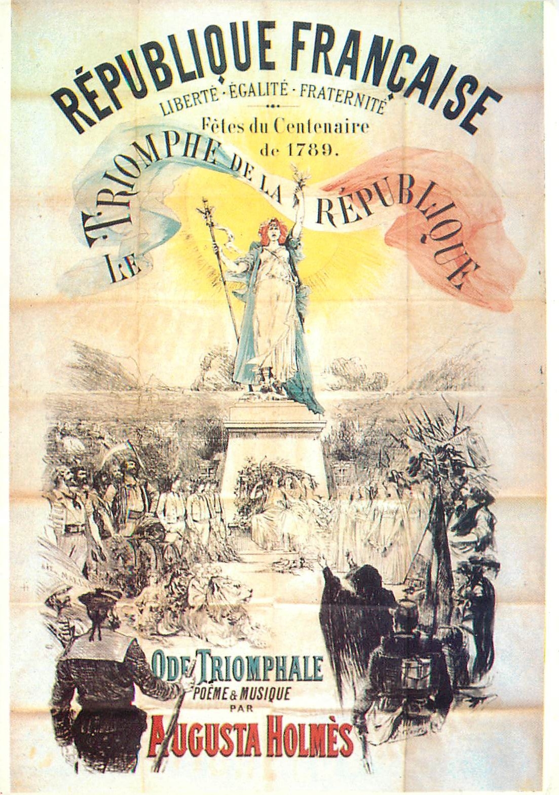 CPM Affiche celebrant le centenaire de la Revolution Francaise 