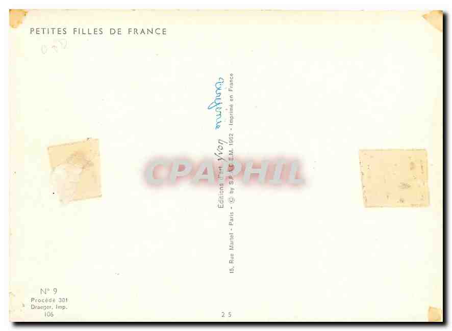CPM Petites Filles de France  — Rückseite