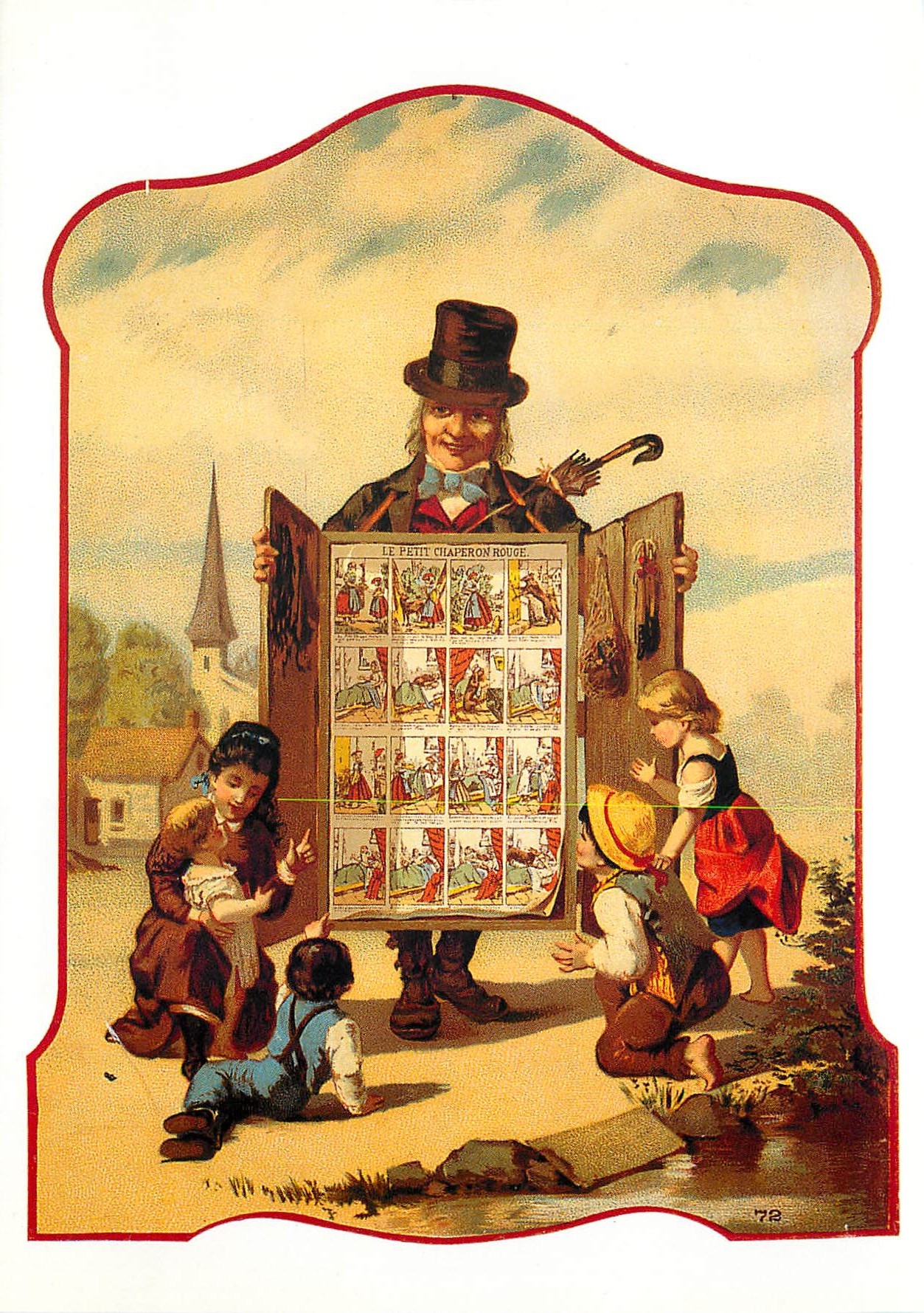 CPM Le Colporteur Marchand d'images 1888 suport d'ephemeride 