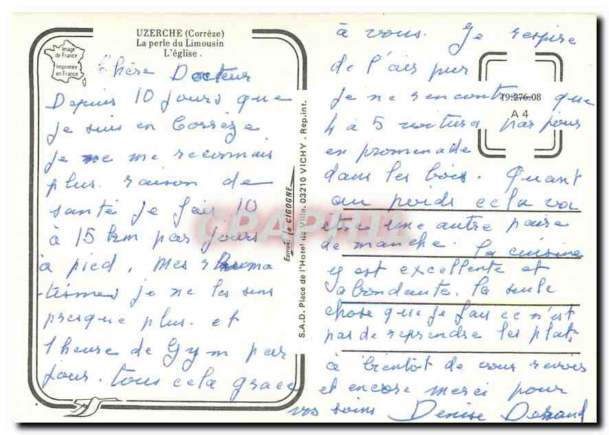 CPM Uzerche Correze La perle du Limousin l'Eglise  — Back
