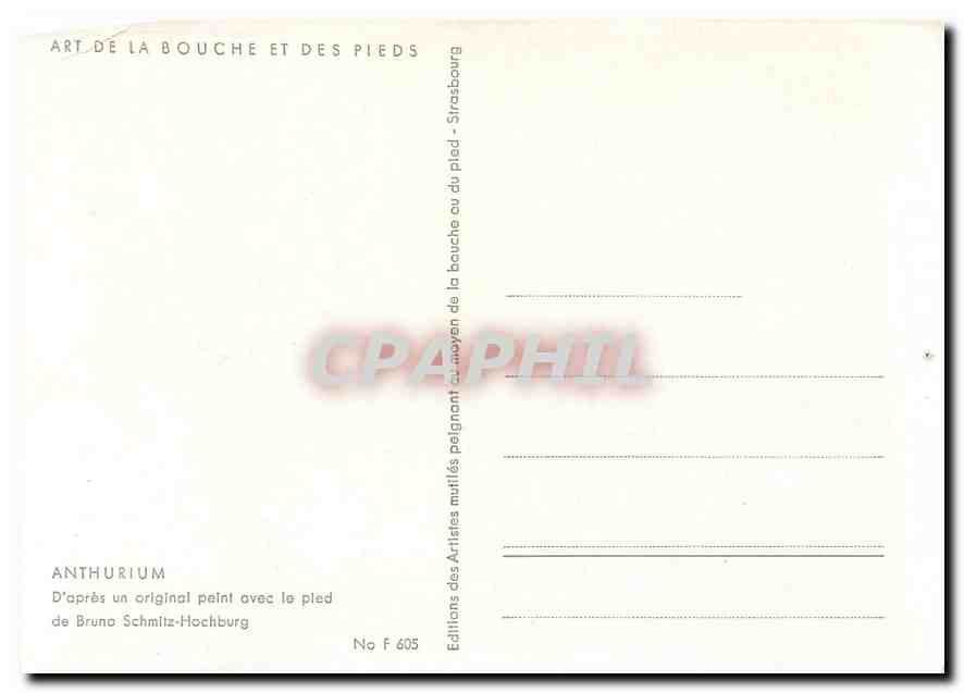 CPM Art de la Bouche et ds pieds  — Verso