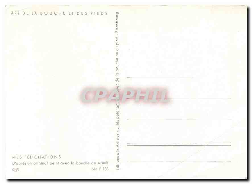 CPM Art de la Bouche et ds pieds  — Verso