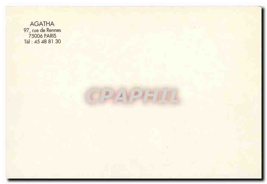 CPM Agatha rue de Rennes Paris  — Verso