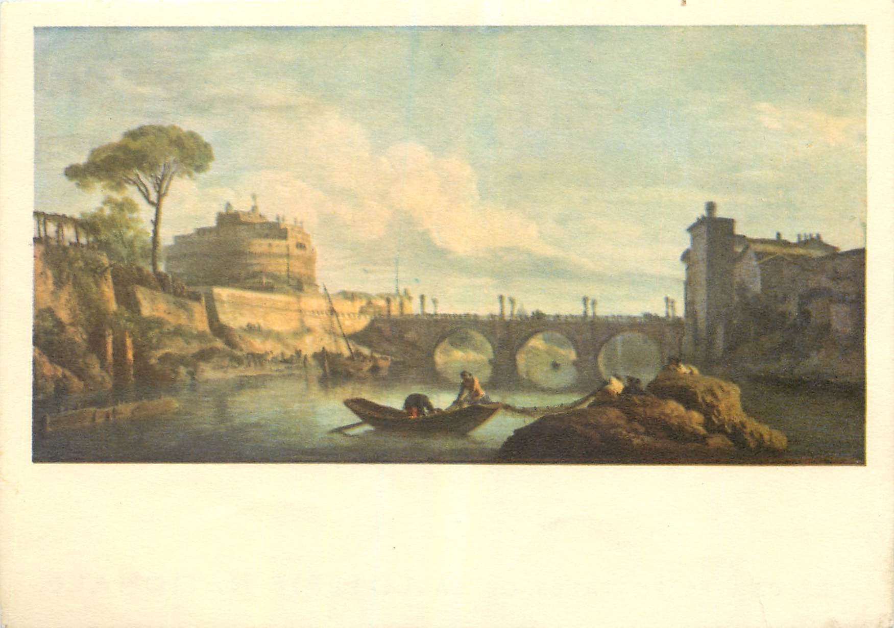 CPM Peinture Francaise Claude Joseph Vernet Le pont et le chateau de Saint Ange Musee du Louvre 
