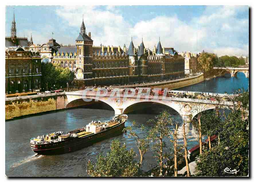 CPM Paris Pont du Change et le Palais de Justice La Sainte Chapelle 
