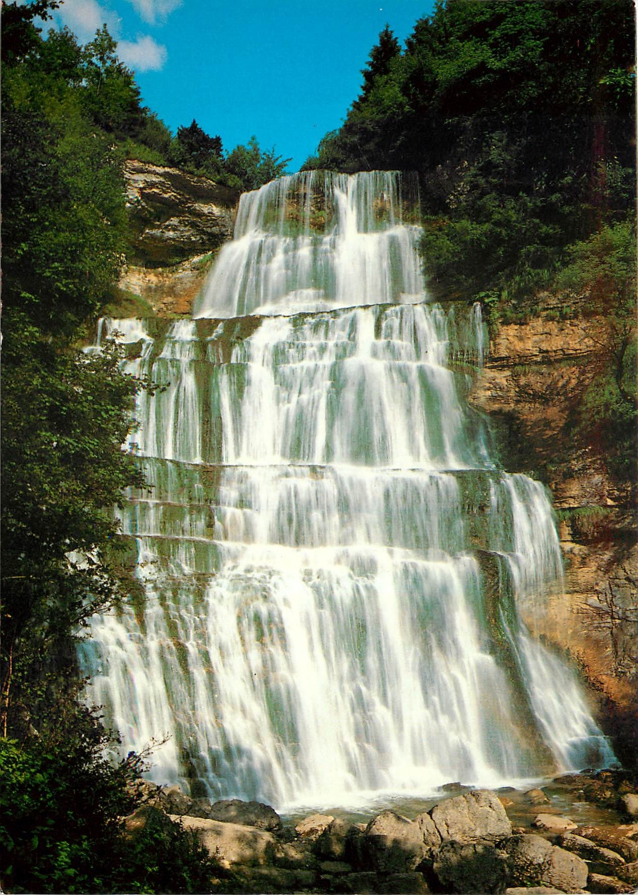 CPM Le Jura touristique Cascades du Herisson l'Eventail 