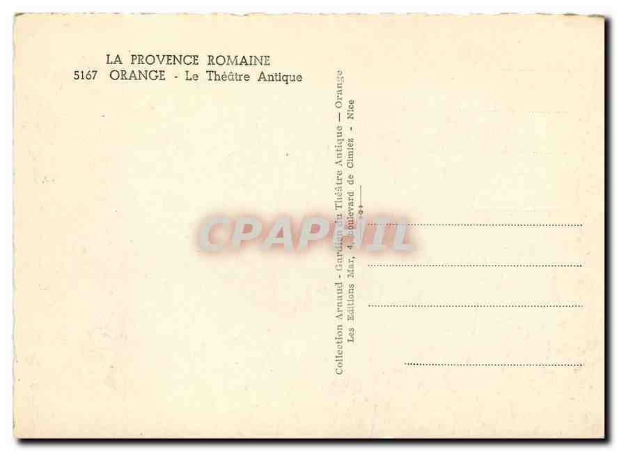 CPM La Provence Romaine Orange Le Theatre Antique  — Rückseite