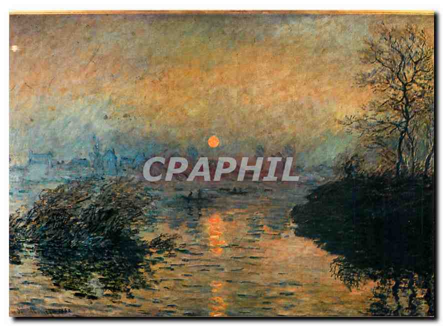 CPM Claude Monet Coucher de soleil a Lavacourt Musee du Petit Palais Paris 