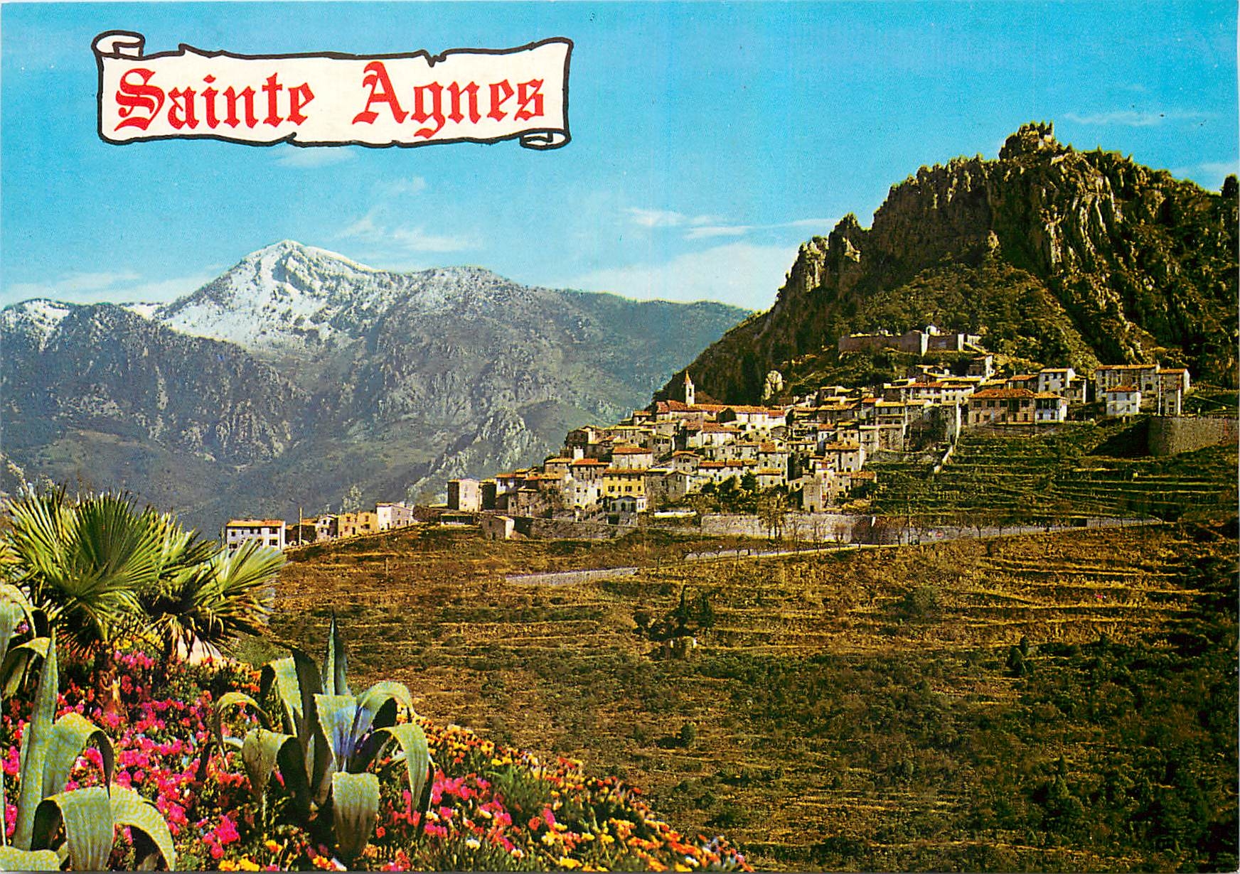 CPM Cote d'Azur Sainte Agnes Village caracterisstique de l'Arriere pays Menronnais 