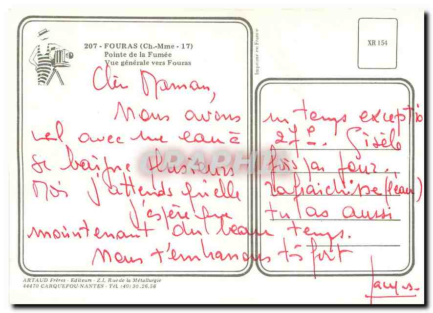 CPM Fouras Ch Mme Pointe de la Fumme Vue generale vers Fouras  — Back