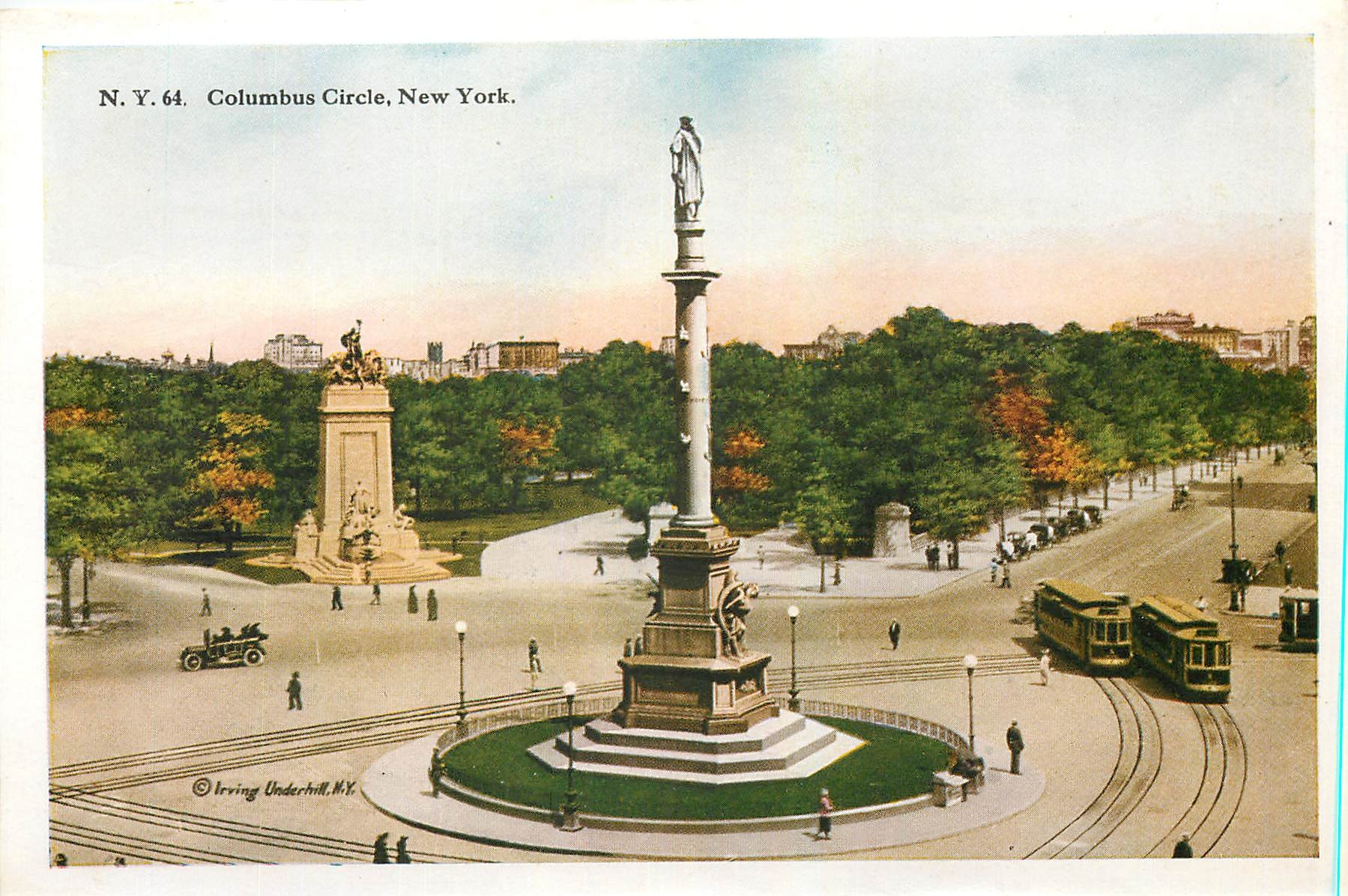 CPM Columbus Circle New York Queensboro Bridge over Blackwell's Island East River 