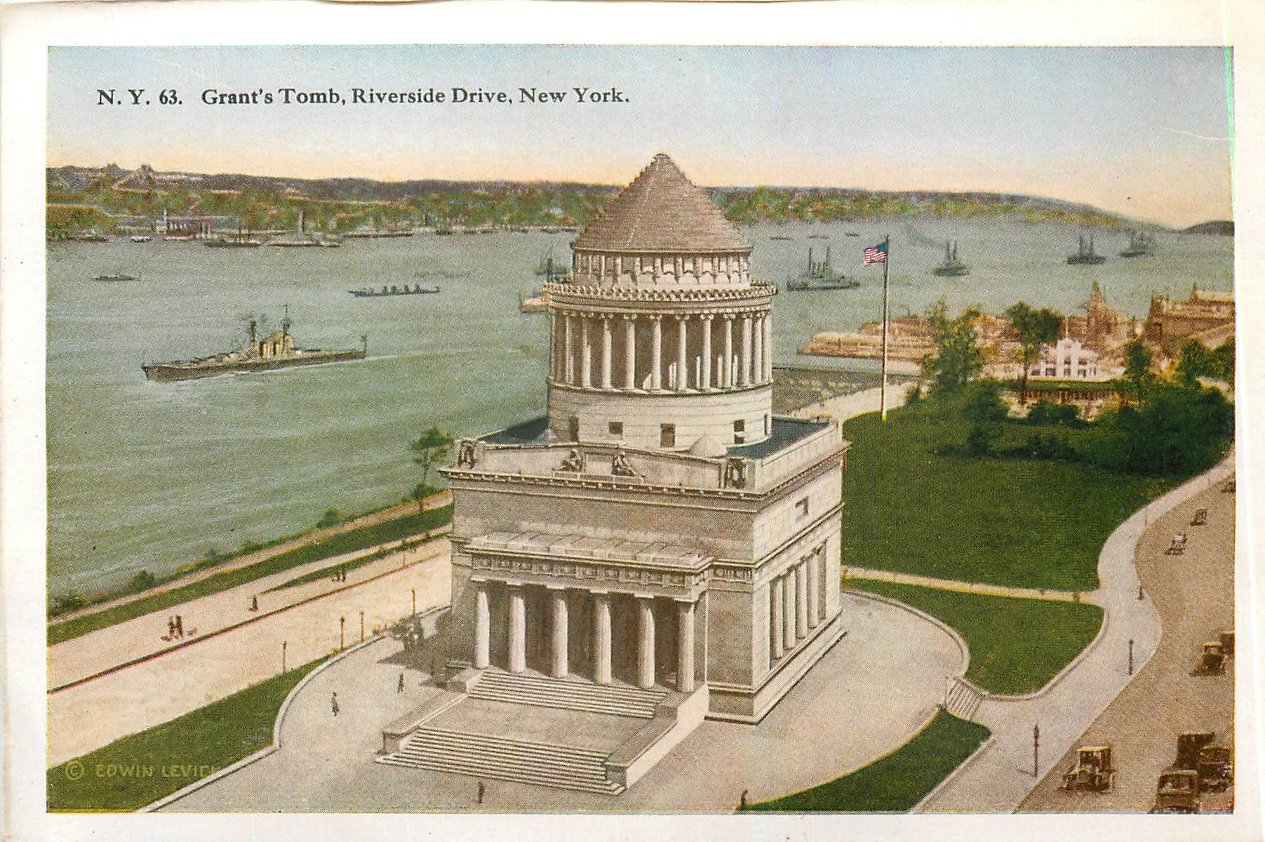 CPM Grand's Tomb Riverside Drive New York Statue of Liberty at sunrise New York Harbor 