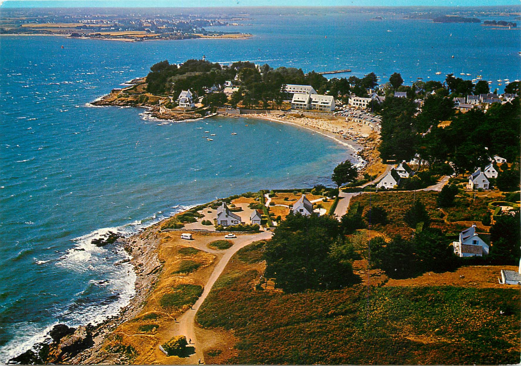 Port-Naualo (Morbihan) — Vue aérienne de la plage et de la Pointe — Les Editions du Gabier