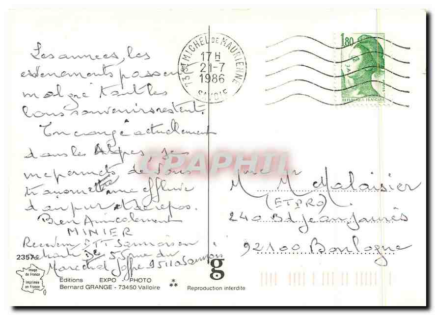 CPM Bernard Grande  — Rückseite