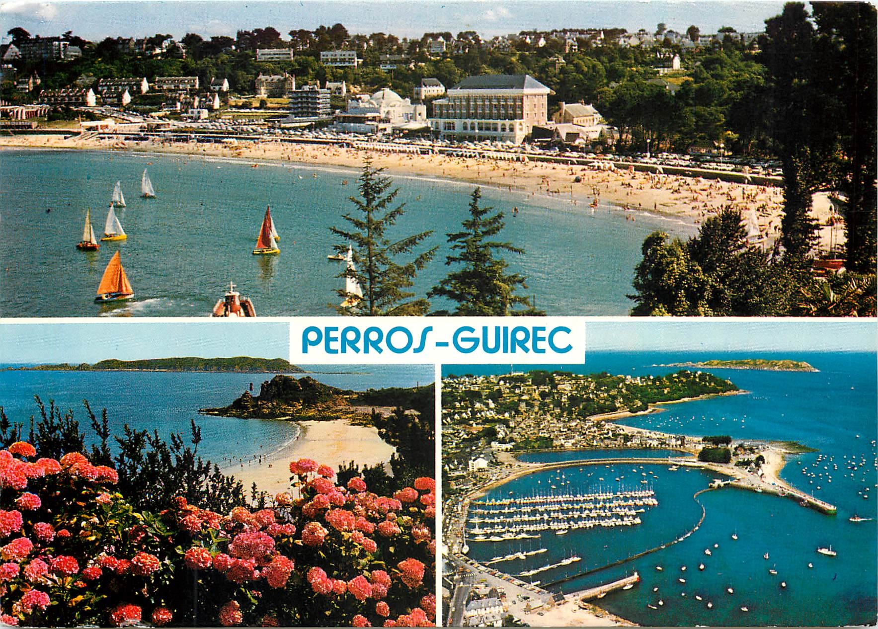 CPM Couleurs et Bretagne La Cote de Granit Rose Les plages de Trestraou 