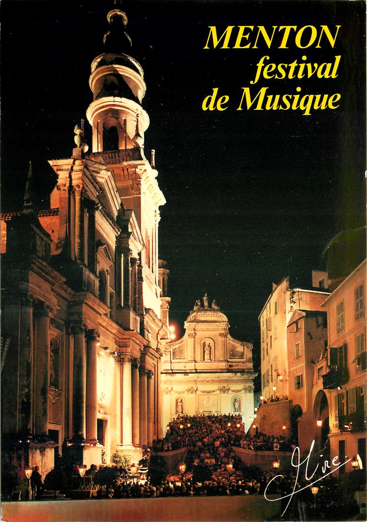 CPM Images et Lumieres de France Menton Alpes Maritimes Festival de musique sur le parvi de l'Eglise