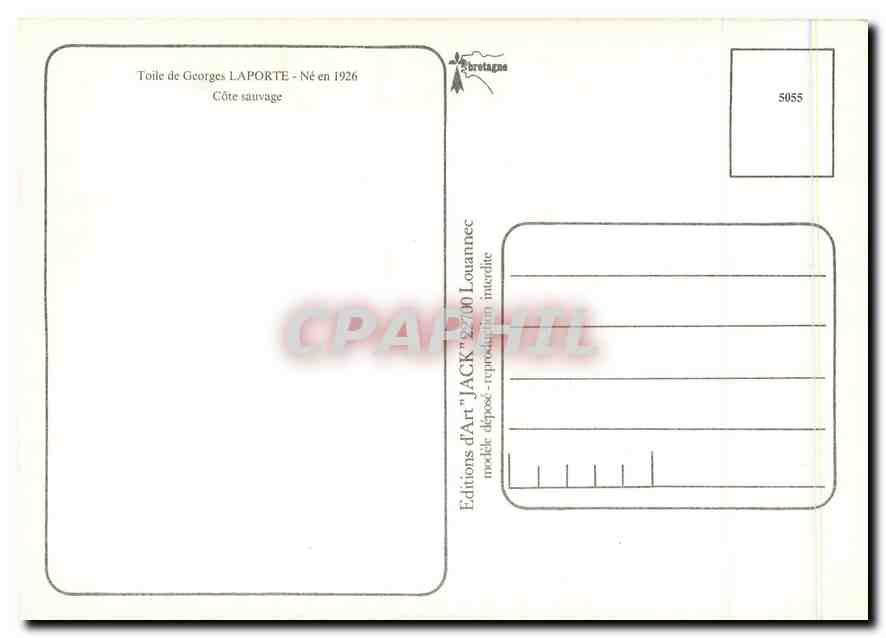 CPM Toile de Geoges Laporte Cote sauvage  — Rückseite