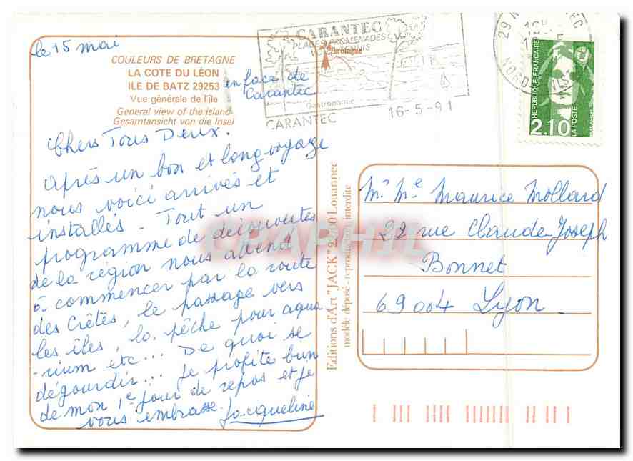 Ile de Batz — vue aérienne — Jack — Rückseite