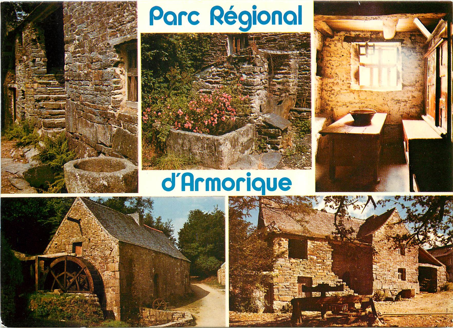 CPM Sur le circuit des Roulottes en Bretagne Locmaria Berrien 