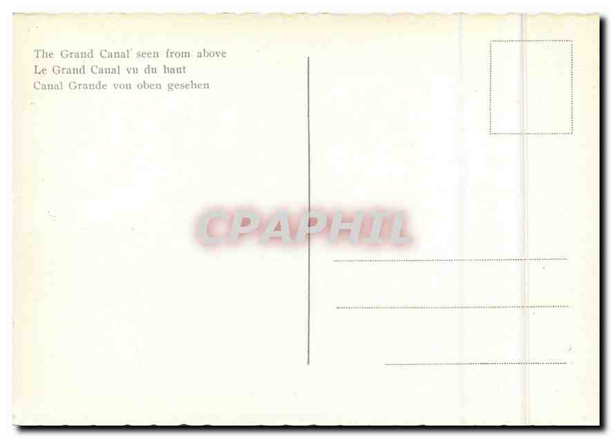 CPM Le Grand Canal vu du haut  — Rückseite