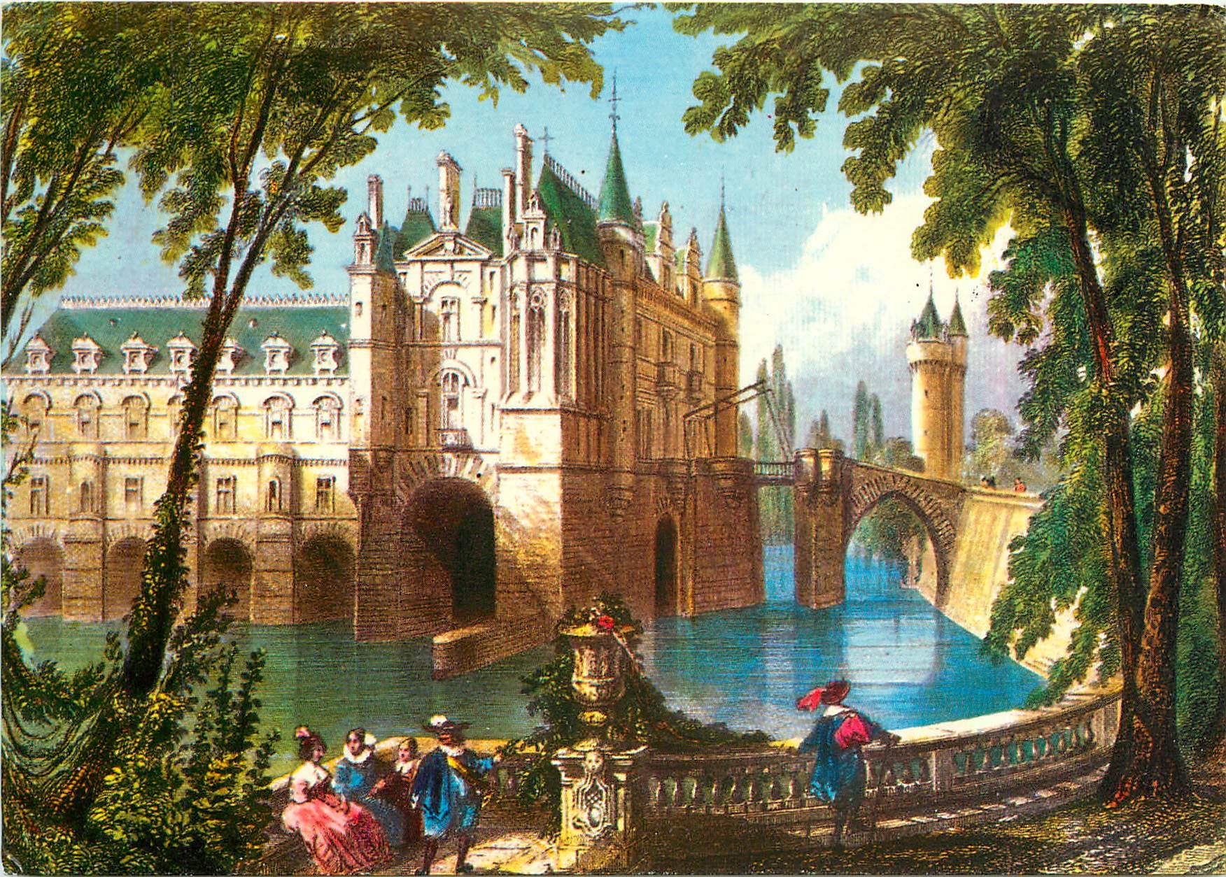 CPM Anjou et Touraine du Temps Jadis Le Chateau de Chenonceau 