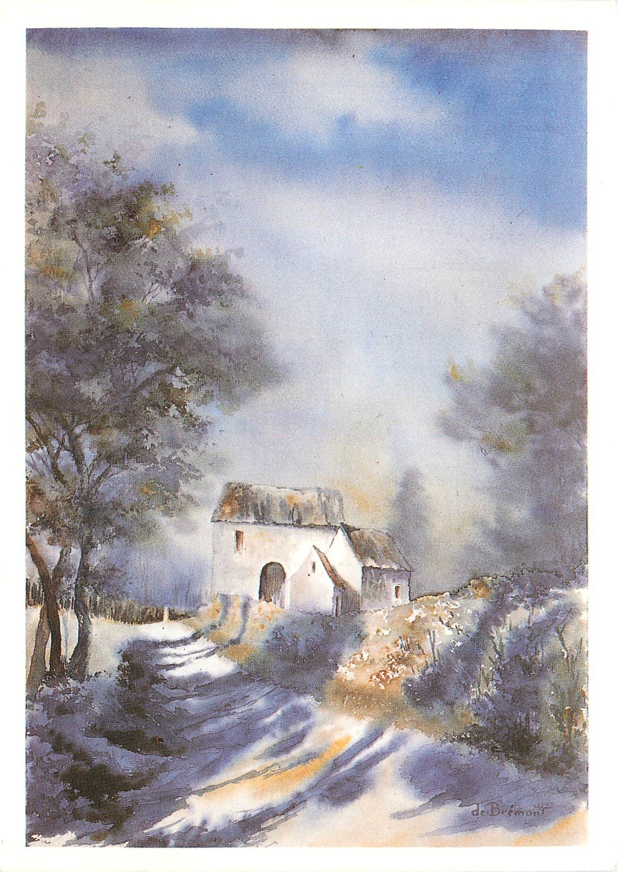 CPM Oeuvre Originales Aquarelles M C de Bremont Galerie P L Horset 