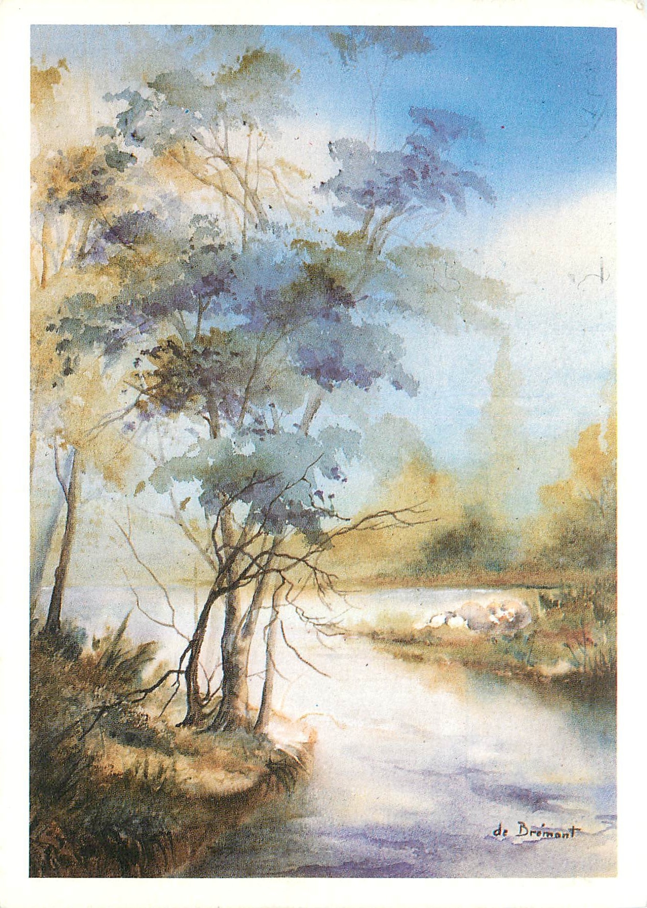 CPM Oeuvre Originales Aquarelles M C de Bremont Galerie P L Horset 