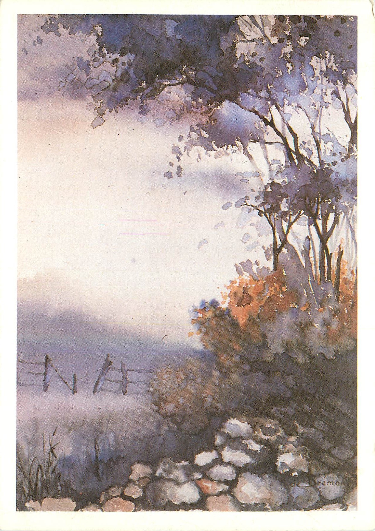 CPM Oeuvre Originales Aquarelles M C de Bremont Galerie P L Horset 