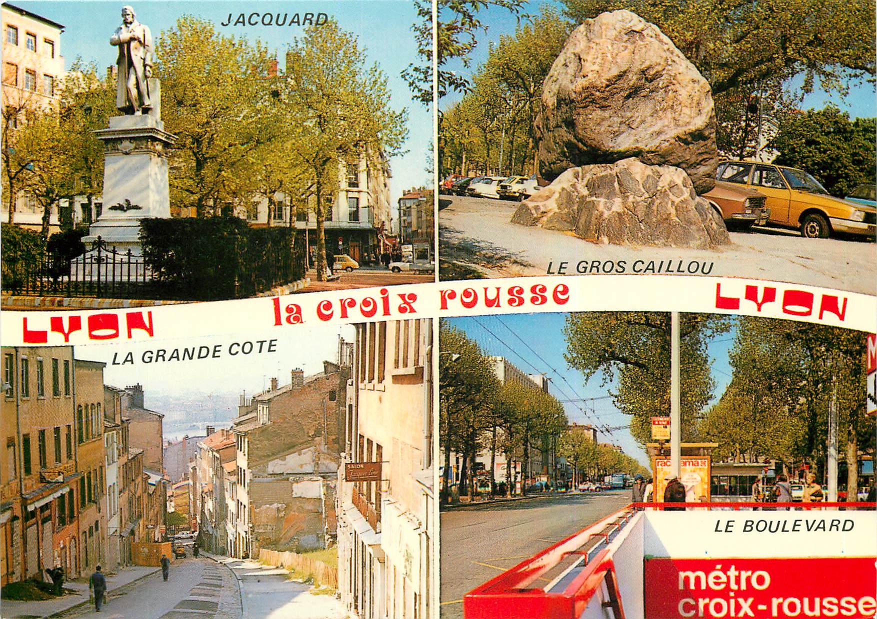 CPM Lyon Rousse Jacquard La Grande Cote Le boulevard Le gros caillou