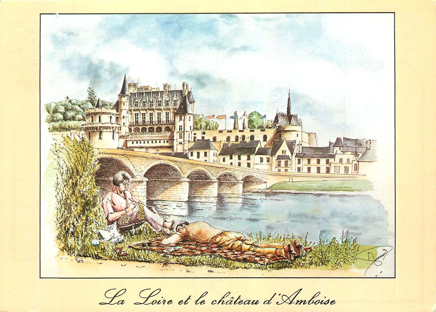 CPM La Loire et le chateau d'Amboise 
