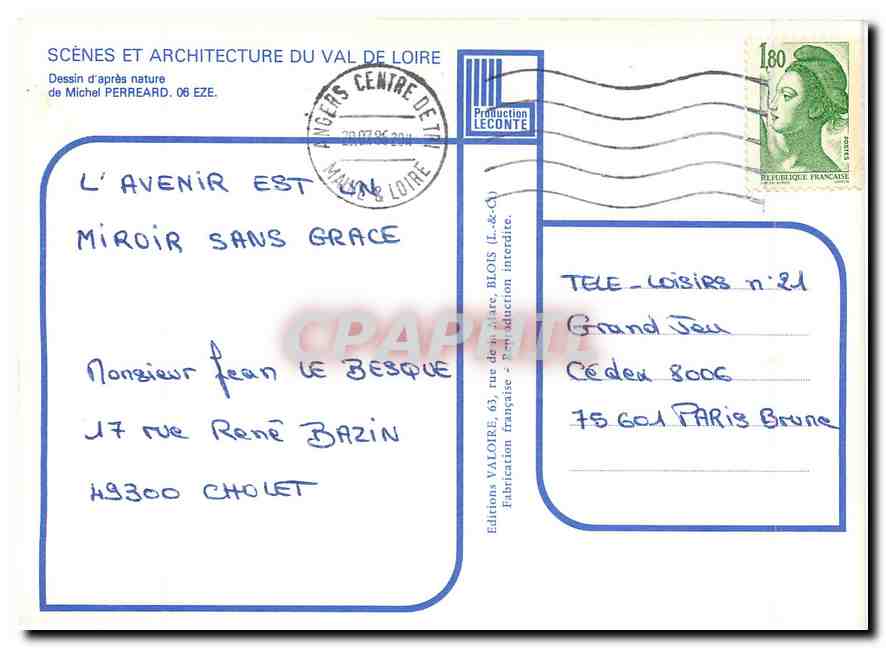 CPM La Loire et le chateau d'Amboise  — Rückseite