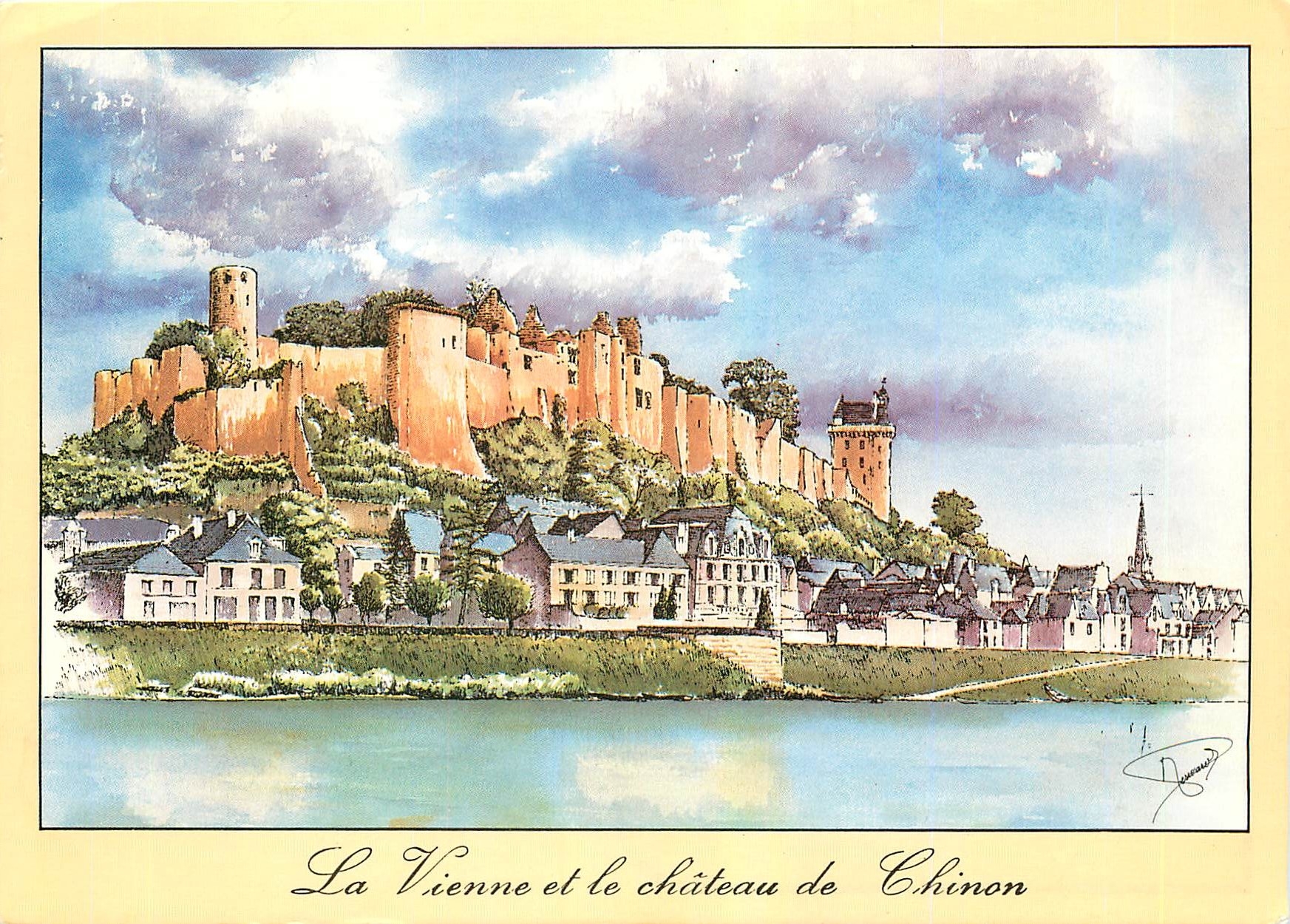 CPM La Vienne et le chateau de Chinon 
