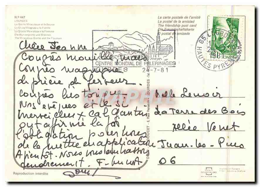 CPM Lourdes  — Verso
