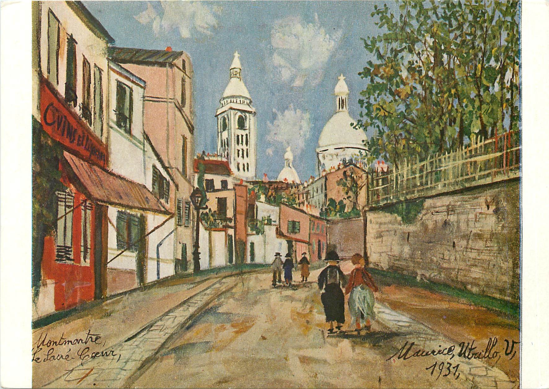 CPM Maurice Utrillo Montmartre de Sacre Coeur 