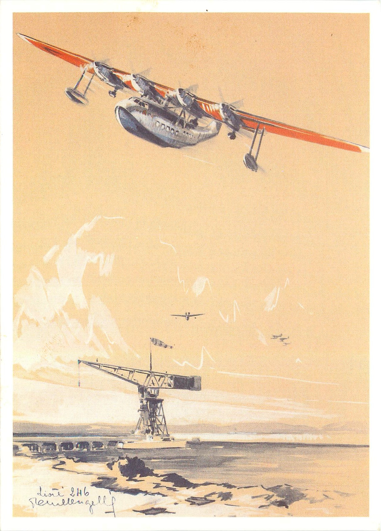 CPM Hydravion quadrimoteaur destine aux lignes mediterraneennes Avion Aviation