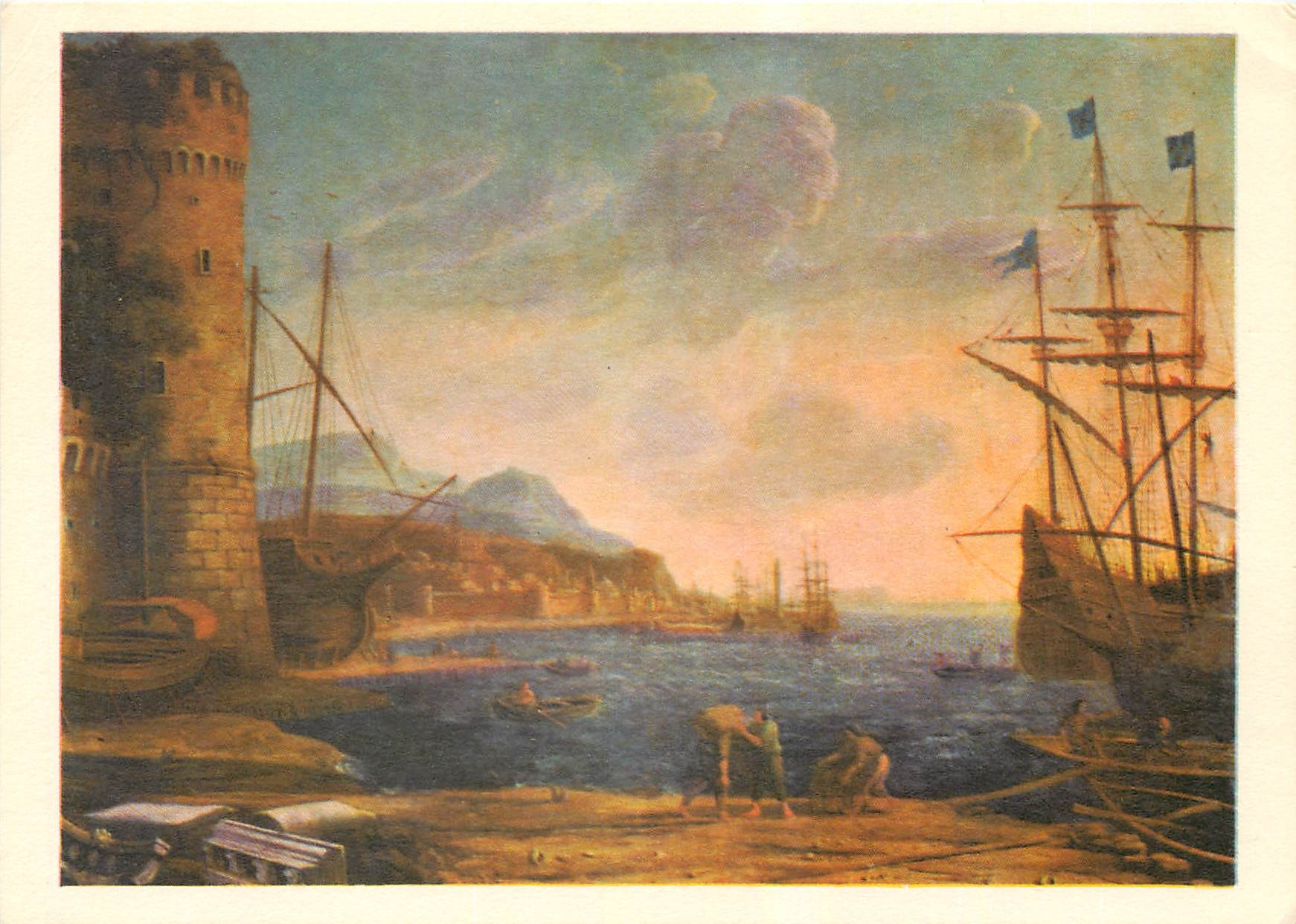 CPM Les Chefs d'ceuvre du musee de Grenoble Claude Gelee dit Lorrain Marine 