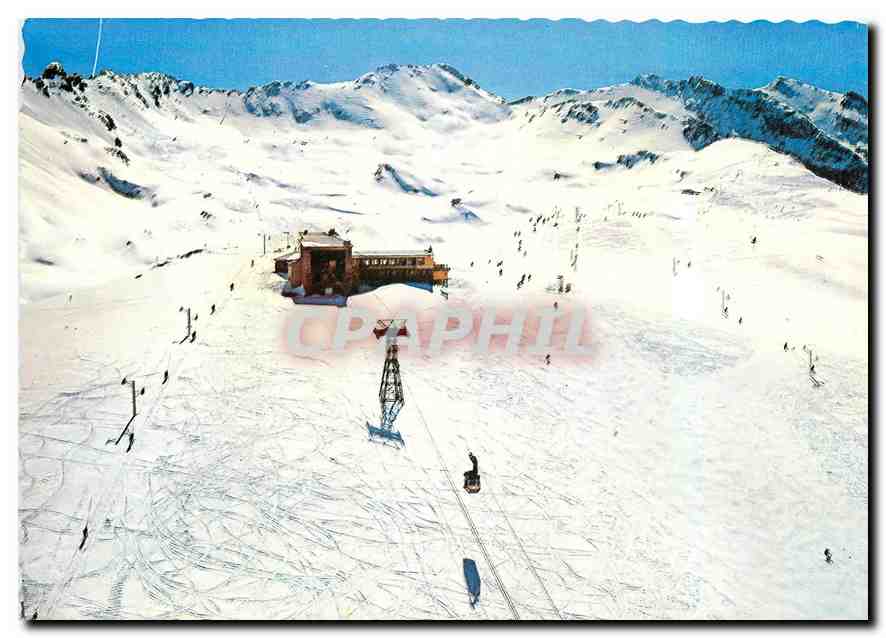 CPM Val d'Isere Savoie Les champs de ski et la gare d'Arivee du telepherique de Solaise 