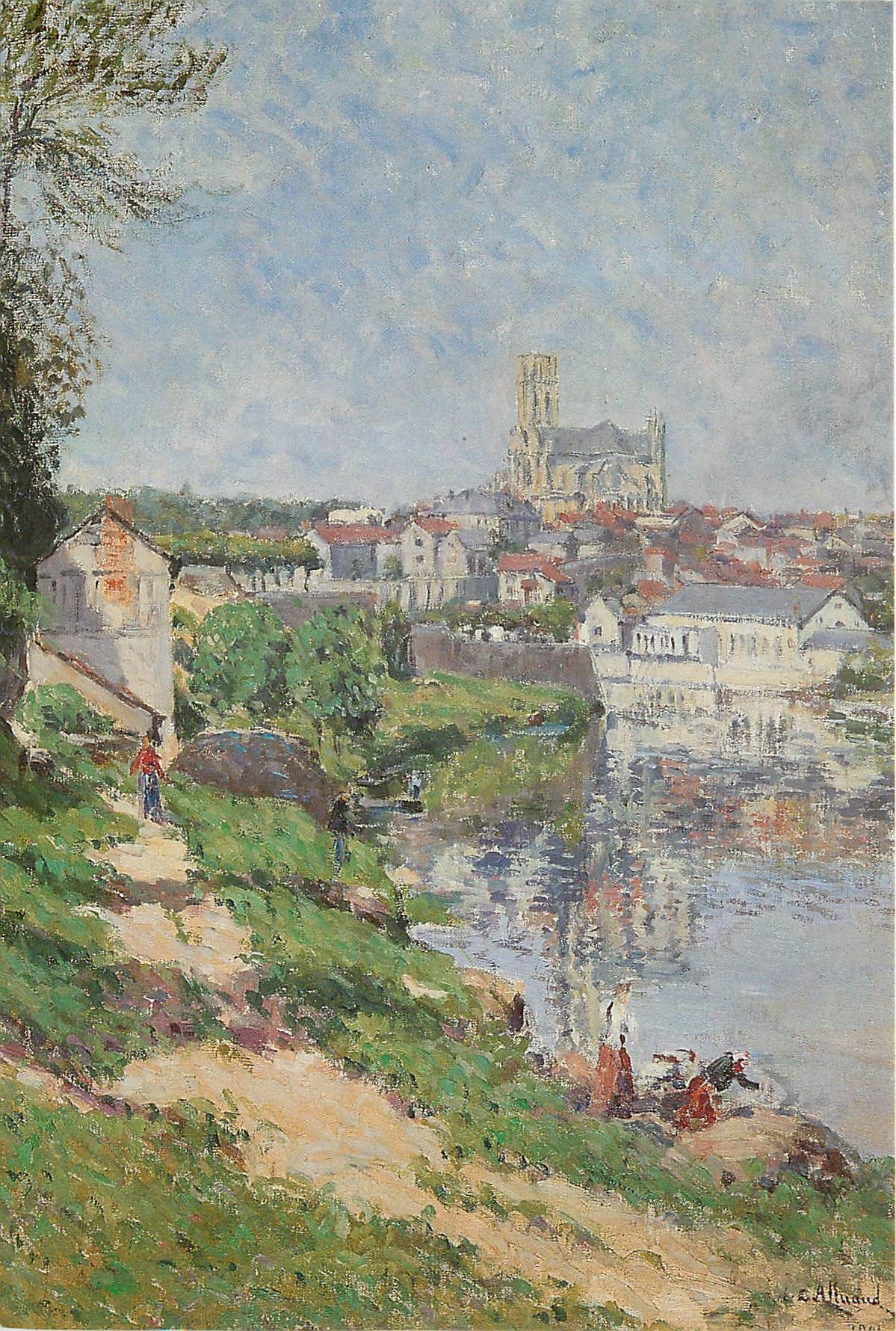 CPM Limoges Musee Municipal de l'Eveche Eugene Alluaud La cathedrale et la Vienne 