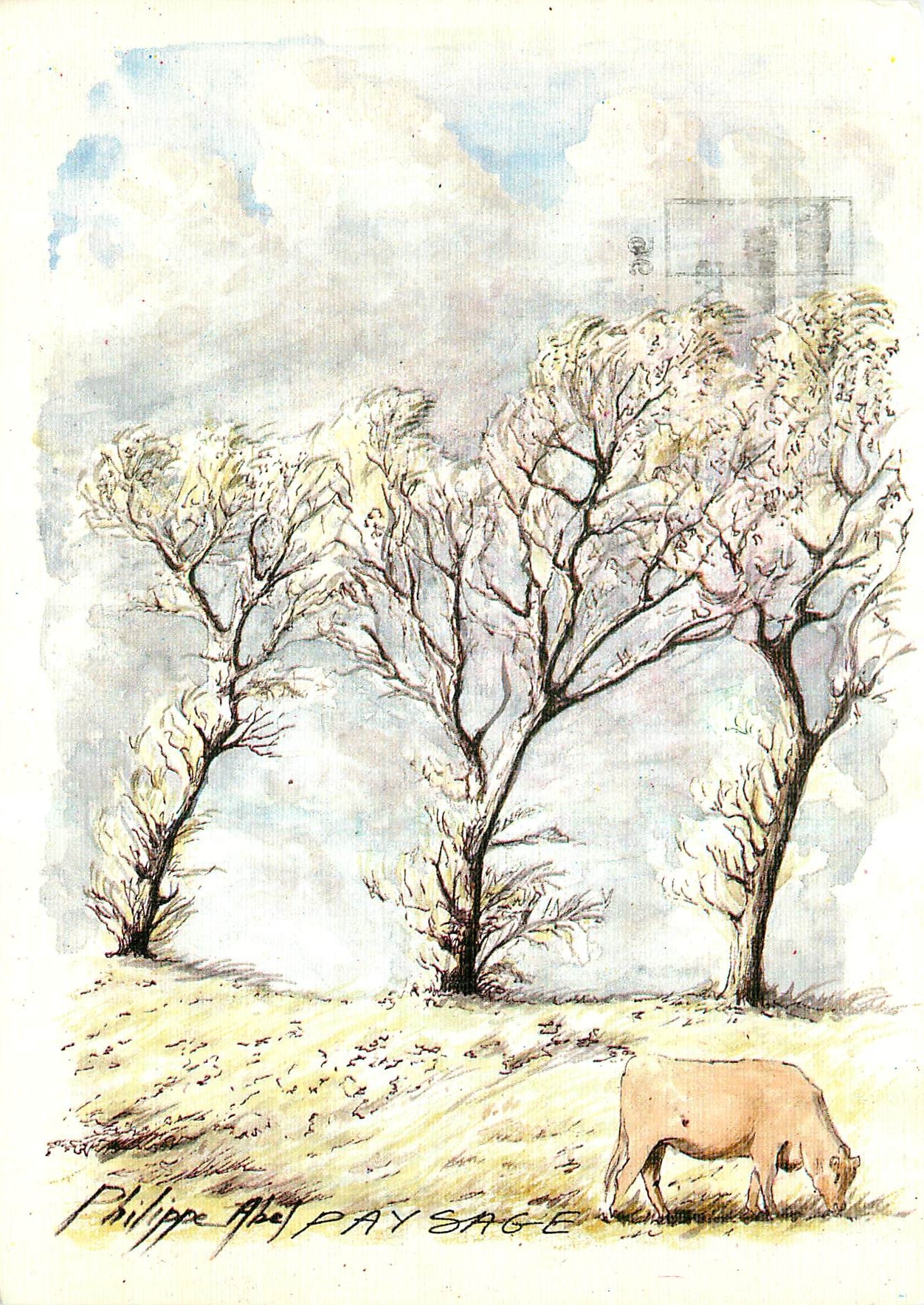 CPM Paysage du Nord Pas de Calais Aquarelle de Philippe Abel 