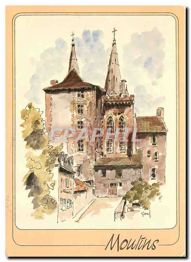 CPM Moulins Allier Les ruines du Chateau 
