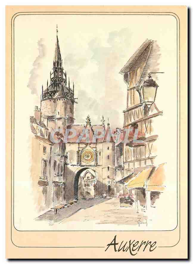 CPM Auxerre Yonne La Tour Gaillarde dite tour de l'Horloge 