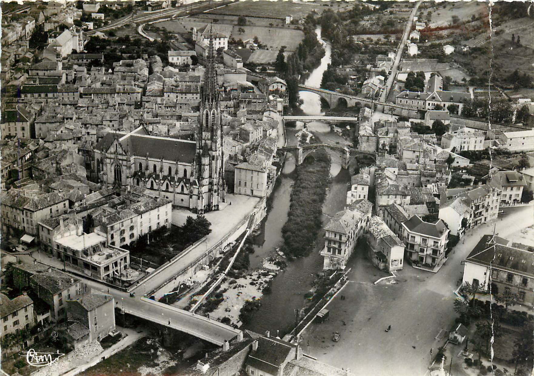 CPM St Afique Aveyron Vue aerienne Vallee de la Sorgue 