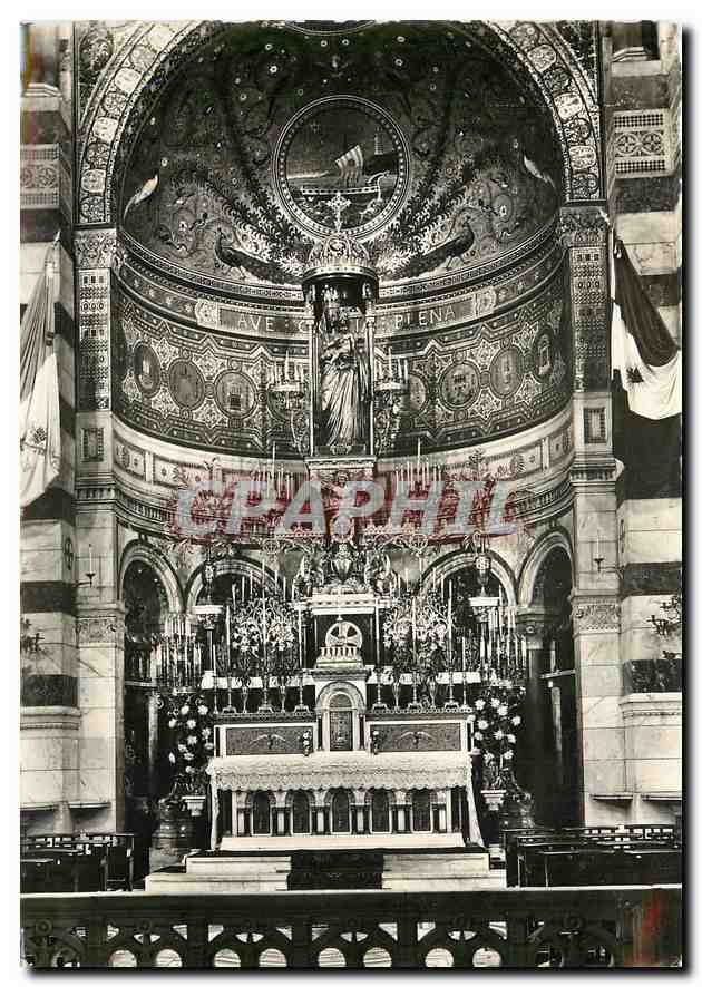 CPM Marseille Interieur de la Basilique N D de la Garde Le Choeur et l'Abside 
