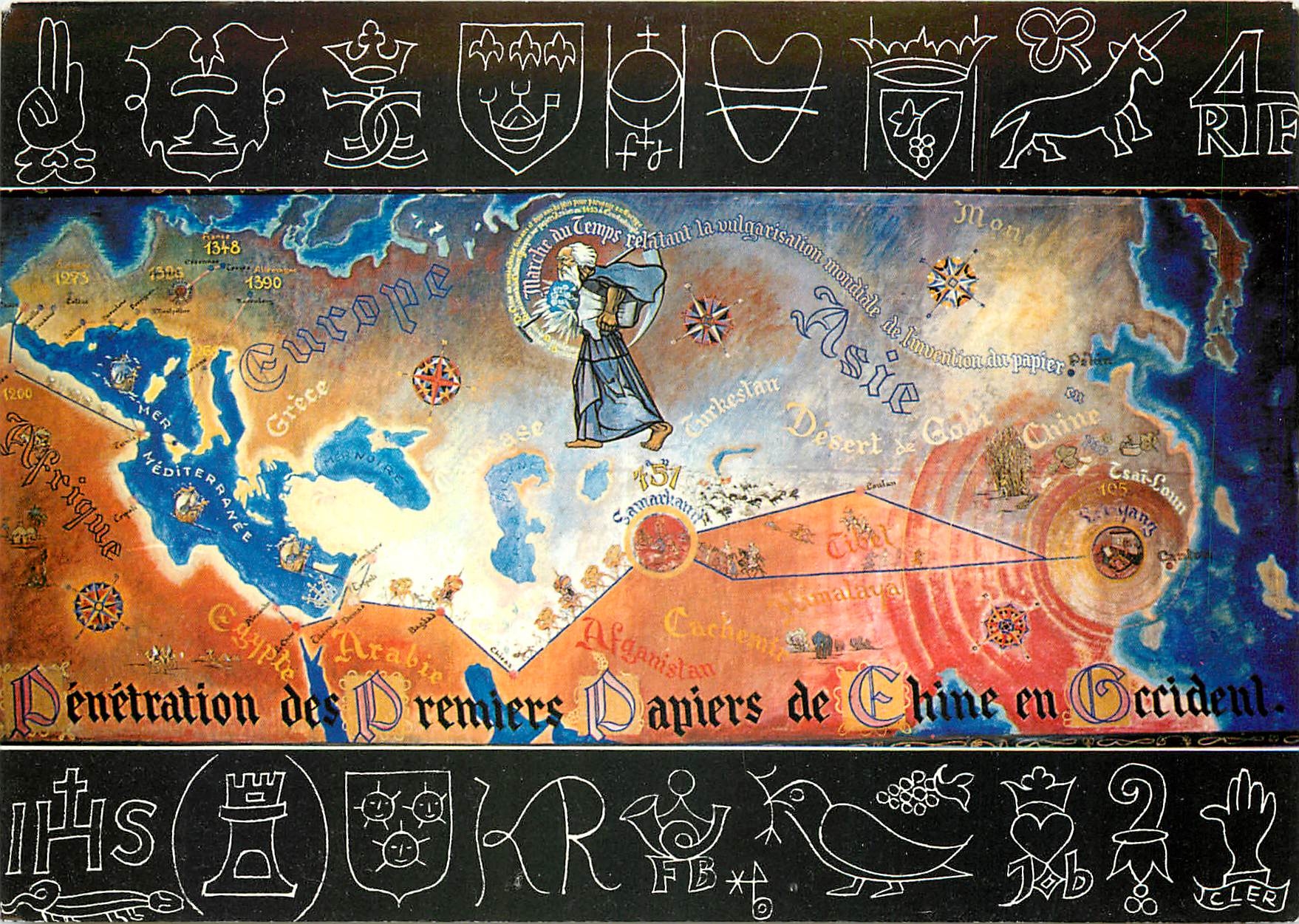Pénétration des Premiers Papiers de Chine en Occident — Musée Historique du Papier, Moulin Richard de Bas-Ambert