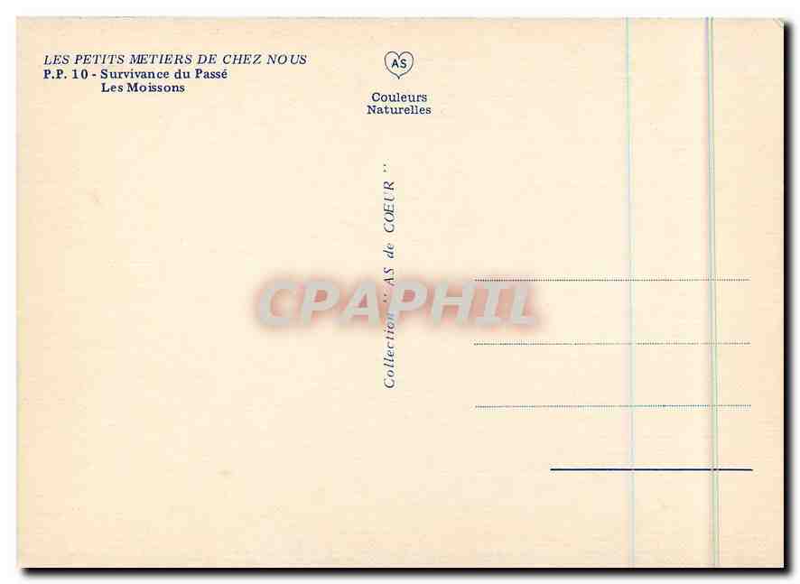CPM Les Petits Metiers de Chez Nous Les Moissons  — Rückseite