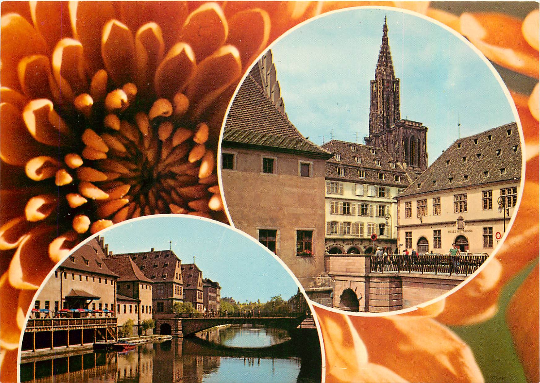 Strasbourg (Alsace) — L'Ancienne Douane, Le Pont du Corbeau sur l'Ill et la Cathédrale — Édition CIGORNE
