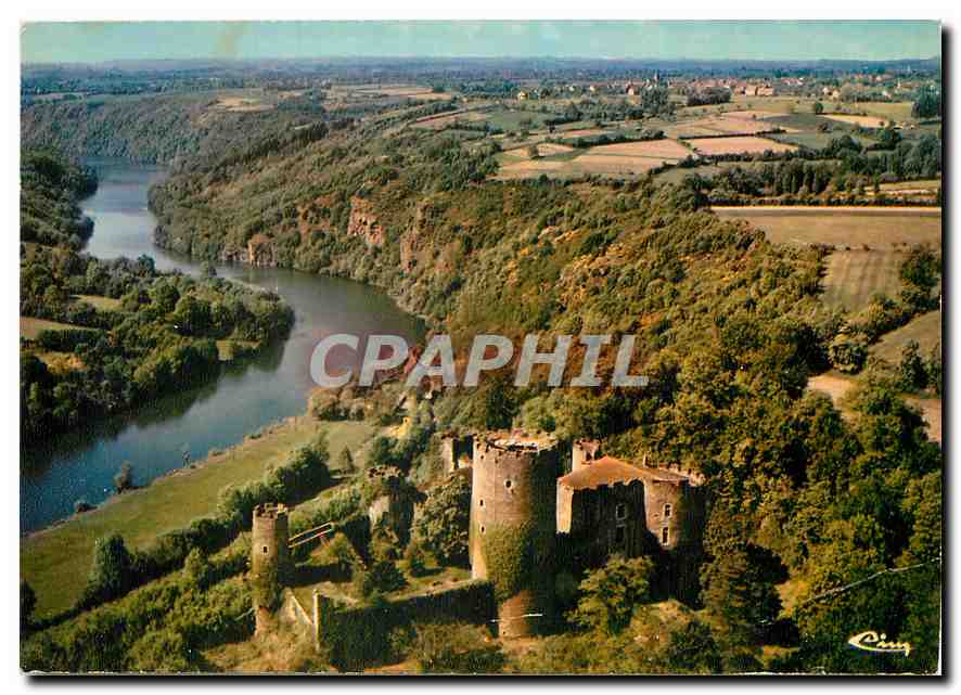 CPM Cuzion Vue aerienne Château de Chateaubrun et la Creuse