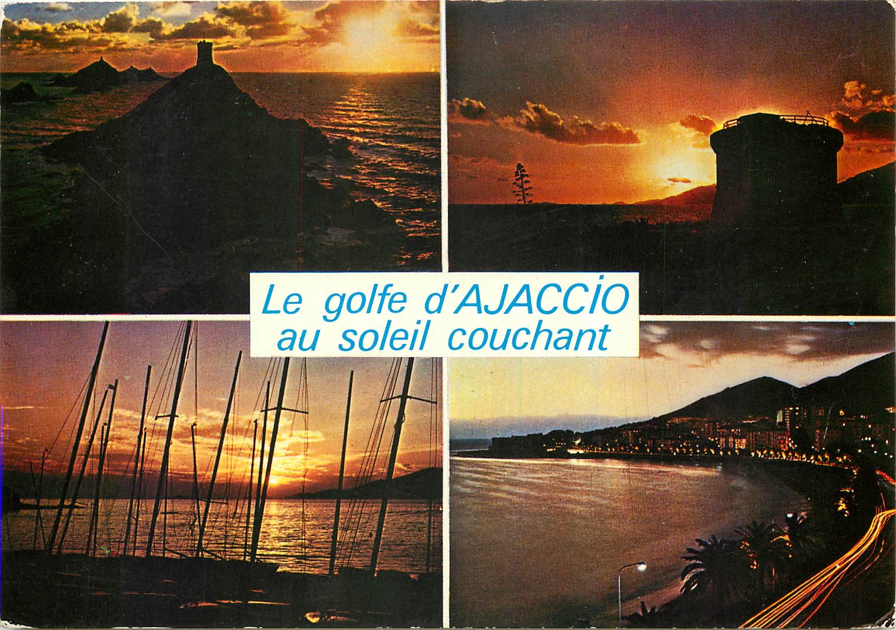 CPM Charmes et Couleurs de la Corse Le Golfe d'Ajaccio au soleil couchant 