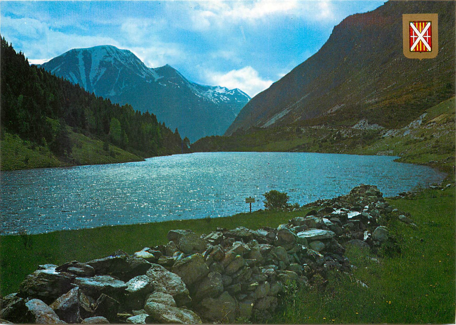 CPM Lumiere et Couleurs de la Cerdagne Porte Puymorens Lac et Barrage de Passet 